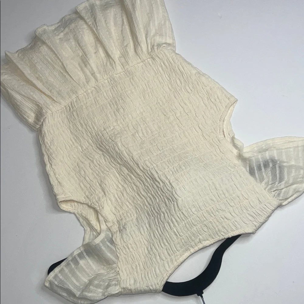 American Eagle Outfitters Cream Blouse Women's size XS - Picture 6 of 9